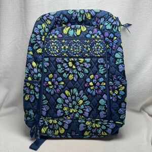 Vera Bradley Floral Indigo Pop Laptop Backpack, New